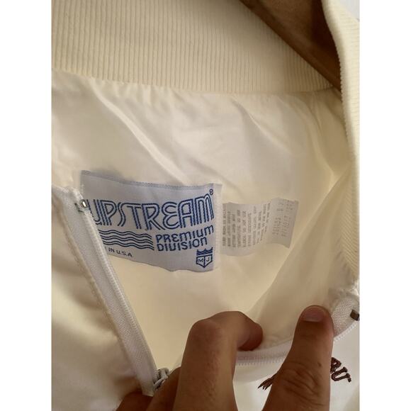 Vintage 1980s Upstream Division Malibu California Satin Jacket XL 25 x 25.5 - Picture 4 of 5